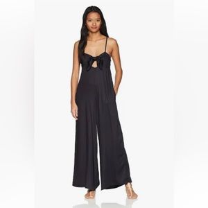 Billabong twist and shout small black jumpsuit